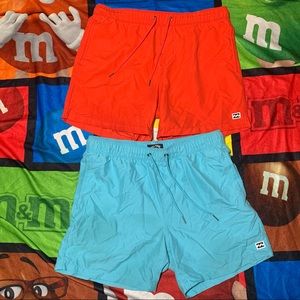 Lot of 2 Billabong All Day Layback Boardshorts 16”